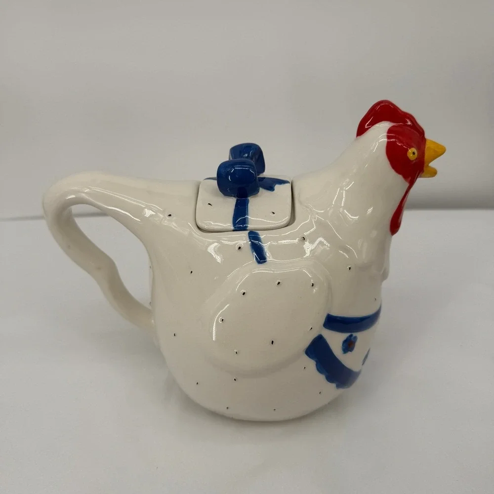 Casa‎ Vero by ACK Ceramic Chicken Hand Painted Farmhouse Kitchen Canister